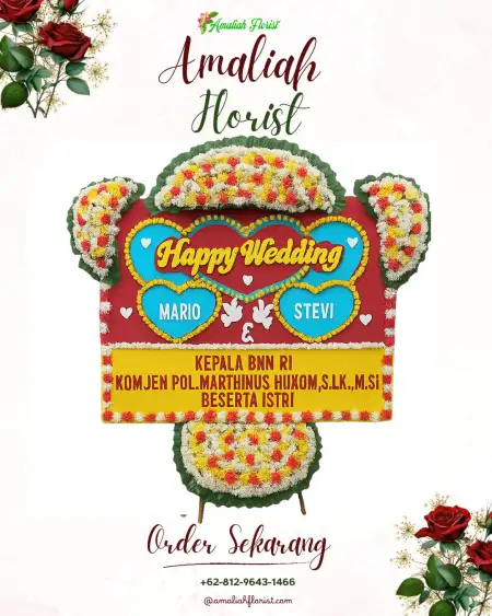 Papan Bunga Pernikahan Silou Kahean